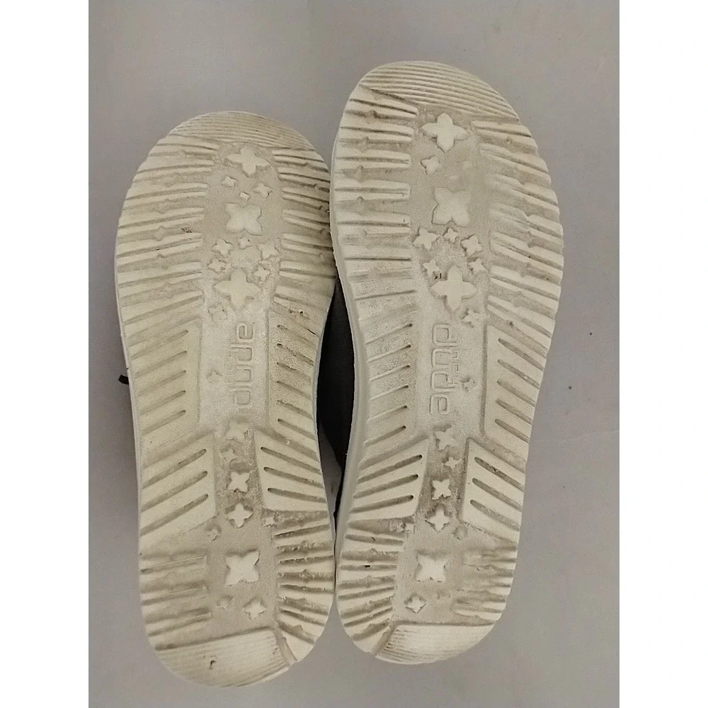 Hey Dude Wendy Chambray Off Black Slip‎ On Loafers Womens Size 5 121414949